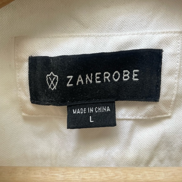 Large long white Oxford long sleeve shirt - Picture 2 of 3